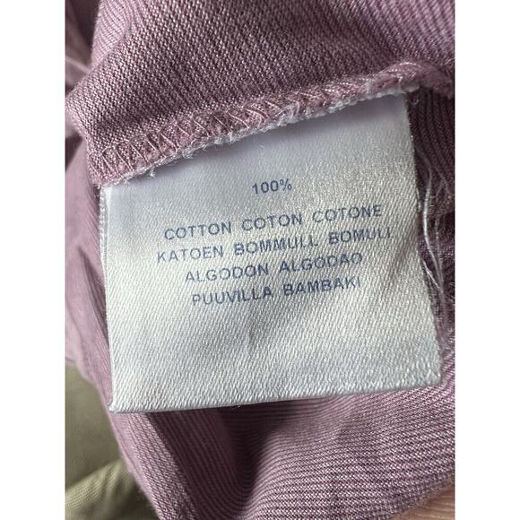 Burberry Golf Long Sleeve Collared Shirt Lavender Plum Size Large Cotton - Picture 8 of 9